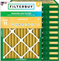 Filterbuy 17.25x23.25x2 Air Filter MERV 11 Superior Pet & Allergy Defense (12-Pack), Electrostatic Pleated HVAC AC Furnace Filters Replacement, Made in USA (Actual Size: 17.25 x 23.25 x 1.75)