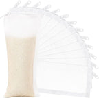 Geiserailie 15 Pieces Aquarium Filter Media Bags 150 Micrometer Fine Filter Bags Mesh Reusable with Zipper for Activated Carbon Resins(3.1 x 7.9 Inch)