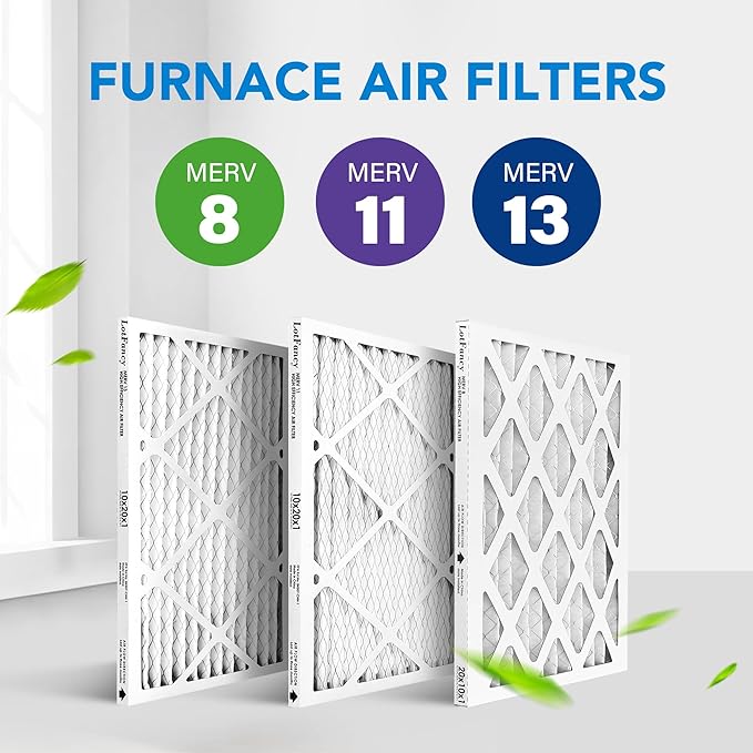 LotFancy 10x20x1 Air Filter MERV 11 4-Pack, Electrostatic Pleated AC Furnace Air Filter, Captures Dust, Smog & Pet Dander, Actual Size: 9.75"x19.75"x0.75"