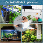 Aquarium Filter Media, Upgraded 8-Layer Filter Sponge Pad for Fish Tank and Pond, Super Filtering Effect, Cut to Fit, Reusable and Washable Aquarium Filter Floss (11.8” x 47.2”)