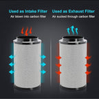 iPower 4" Air Carbon Filter for Inline Duct Fan, Intake and Exhaust Fans, with Premium Australia Virgin Charcoal, Black