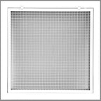 16" x 16" Cube Core Eggcrate Return Air Filter Grille for 1" Filter - Aluminum - White [Outer Dimensions: 18.5" x 18.5]