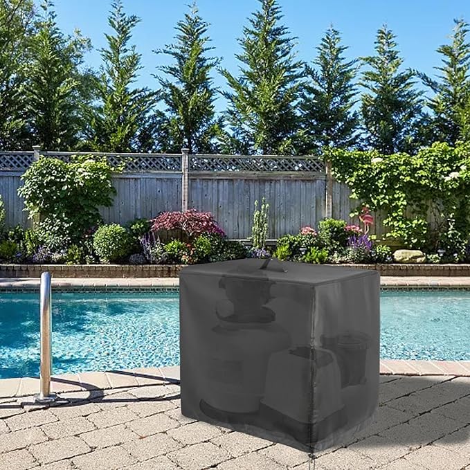 Sand Filter Cover - Easy Install Waterproof Housing, Heavy Duty Pool Strainer Shield, Outdoor Equipment Protector, Weather Resistant Enclosure | Secure Filtration Safety for Debris Removal Pet Safety