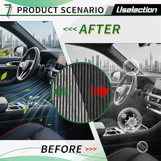 Cabin Engine Air Filter W/Activated Carbon Kit for Ford F150(2015-2025) 2.7L 3.0L 3.3L 3.5L 5.0L, Ford Expedition Lincoln Navigator(2018-2024), selected models # FL3Z19N619A 7C3Z9601A FP79 FA1883