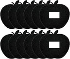 12-Pack Universal Trash Can Odor Absorbing Filters, Activated Charcoal Deodorizer for Trash Cans, Compost Buckets, Countertop and Recycle Bins (Apple)