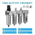 NANPU 3/4" NPT Industrial Grade 4 Stage Air Drying System - Double Particulate Filters, Coalescing Filter, Desiccant Dryer & Air Regulator, Metal Bowl, Auto Drain, for Paint Spray＆ Plasma Cutter