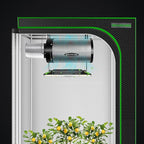 MELONFARM Air Filtration Kit 4", Built-in 14cm Fan Low Nois Carbon Filter with 12-Speed Controller, 8' Ducting, Cooling & Ventilation System for Grow Tents, Indoor Gardening, Hydroponics 4“x12.6"
