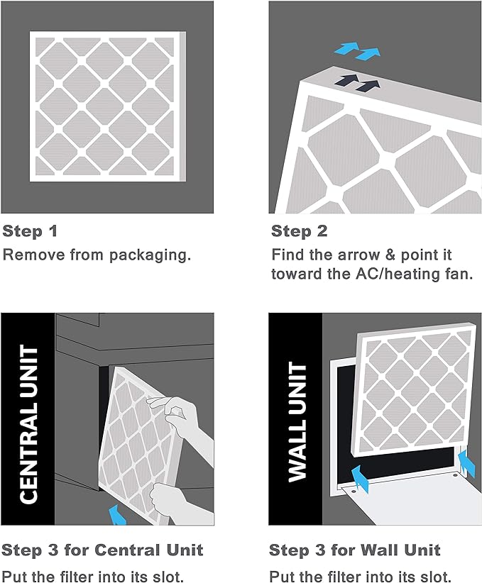 Aerostar 18x24x2 MERV 8, Pleated Air Filter, 18x24x2, Box of 6, Made in the USA