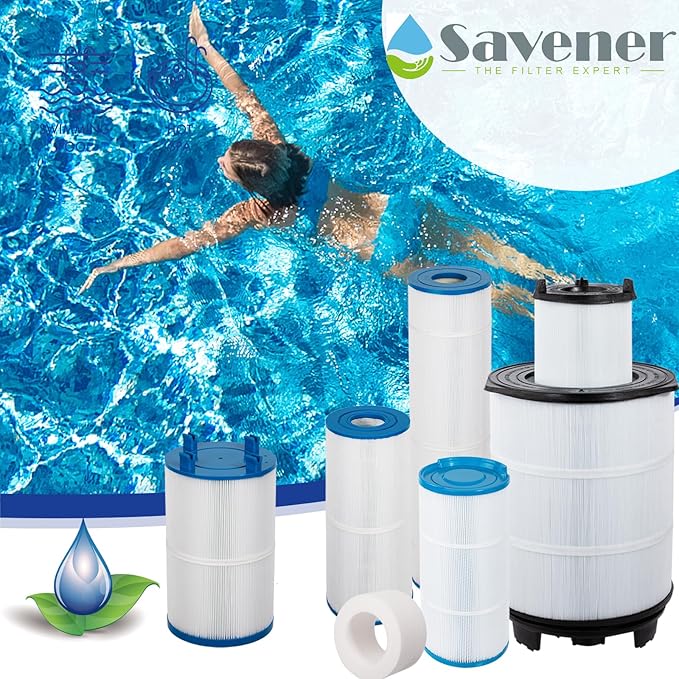 Savener® 27002-0200S Pool Filter Cartridges, Replaces Sta-Rite 27002-0200S Pool and Spa D.E. Filter, Compatible with Sta-Rite PLM200 and System 2 Modular Media, with Air Bleed Assembly, 200 Sq. Ft