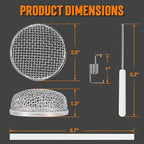 TONDA RV Furnace Vent Screen, Bug Screens Heater Vent Cover for Camper with Installation Tool and Silicone Rubber, 2.8 x 1.3 Inch, 4 Pack