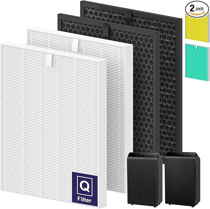 Filter Q – 1712-0123-00 Replacement Filter for Winix 5510 and 5520 Air Purifier, 5510 Replacement Combo Pack Includes: 2 HEPA & 2 Carbon Filter