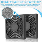 PATIKIL 90mm Fan Filter Grill, 6 Pcs Plastic Ventilation Dustproof Grill Cover Cooling Ventilator with Screws for Industry Workshop Computer Case Refrigerators Air Conditioning, Black