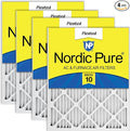 Nordic Pure 16x16x1 (Actual Size: 15 3/4 x 15 3/4 x 3/4) Pleated MERV 10 Air Filters 4 Pack