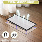4 Pack 40cm x 30cm Magnetic Floor Vent Cover - Customizable Size PVC Mesh Register for Wall Ceiling Floor Catch Debris Hair Insect (White)