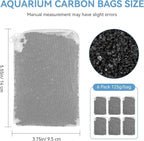 6 Pack Aquarium Activated Carbon Bags, Chemical Aquarium Filter Media, Activated Charcoal Fit for Marineland All C-Series and Magniflow Canister Filters, Rite-Size S, T and X, Fish Tank Carbon Filte