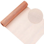 Therwen 18 Inch x 35 ft Copper Mesh Screen 99.9% Pure Copper 40 Mesh Roll Wire Fabric for Grounding Dense Filter Screen Woven Crafts Window Protection