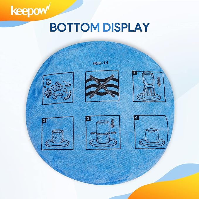 KEEPOW VRC2 Cloth Filter Compatible with Vacmaster 1.5 to 3.2 Gallon Wet/Dry Vacuums, Also Compatible with Shop Vac AA155 AA256 AA255, 2 Pack