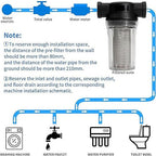 BUPUROTT Water Pump Strainer Inlet Filter for High Pressure Washer, Sediment Filter Attachment, 80 Mesh Screen(1/2“ 80Mesh)