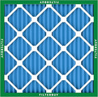 Filterbuy 21x21x1 Air Filter MERV 13 Optimal Smoke & Allergy Defense (6-Pack), Electrostatic Pleated HVAC AC Furnace Filters Replacement, Made in USA (Actual Size: 20.88 x 20.88 x 0.75)