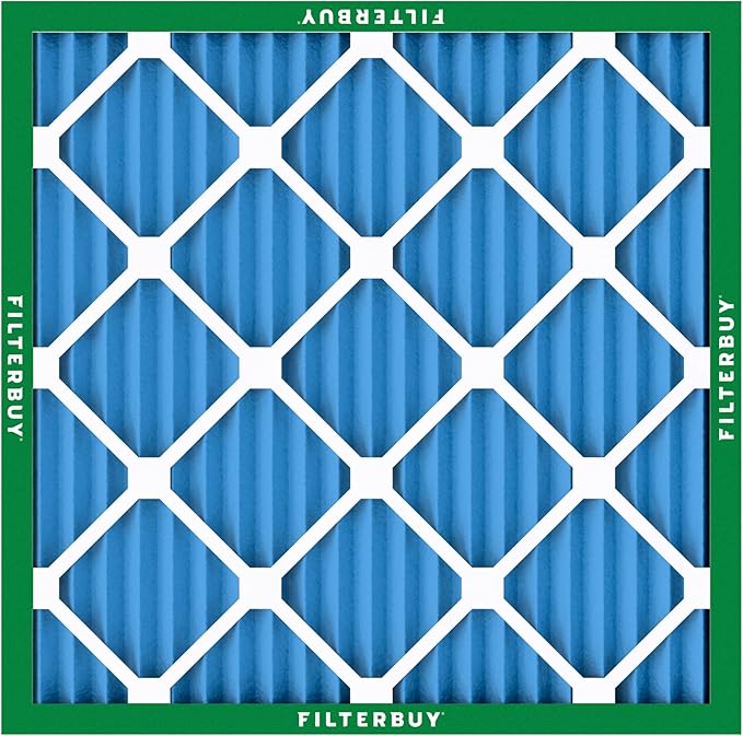 Filterbuy 19x19x1 Air Filter MERV 13 Optimal Smoke & Allergy Defense (4-Pack), Electrostatic Pleated HVAC AC Furnace Filters Replacement, Made in USA (Actual Size: 19.00 x 19.00 x 0.75)