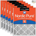 Nordic Pure 18x24x4 (Actual Size: 17 1/2 x 23 3/8 x 3 5/8) Pleated Air Filters MERV 15 Plus Carbon 6 Pack