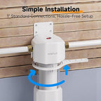 PUREPLUS Whole House Water Filtration System, 10″ × 4.5″ Housing, 1″ NPT Inlet/Outlet, Durable Housing with Bypass & Backwash, Pressure Relief, Mounting Bracket