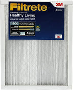 Filtrete 16x20x1 AC Furnace Air Filter, MERV 13, MPR 1900, Premium Allergen, Bacteria&Virus Filter, 3-Month Pleated 1-Inch Electrostatic Air Cleaning Filter, 2-Pack (Actual Size 15.719x19.719x0.78 in)