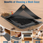 Magnetic Vent Covers with Vent Screen 7x13 Inch, Black Mesh Vent Covers for Floor, Wall, Ceiling Air Vents to Block Dust, Pet Hair, Fits Standard HVAC Floor Registers in Home, RV, 3 Pack