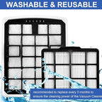 8 Pack Replacement Filters Compatible with Eureka NEN180 NEN186BL Bagless Vacuum Cleaner, Includes 4 Dust Cup Cartridges and 4 High Efficiency Filters
