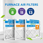 LotFancy 20x20x1 Air Filter MERV 13 4-Pack, Electrostatic Pleated HVAC Furnace Air Filter, Captures Pet Dander Smog Smoke, Actual Size: 19.75"x19.75"x0.75"