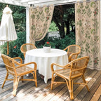 Vintage Outdoor Curtains for Patio Grass Herbal Botanical Garden Plants Waterproof Outside Curtains with Grommet Top Weatherproof Curtain for Cabana Pergola Gazebo, 2 Pack, 54" W x 108" L