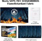 4 Pcs Fluorescent Light Covers - Classroom, Office 4 x 2 Feet Flame Retardant Magnetic Covers for Ceiling Lights Filters (Forests & Starry Sky-2)