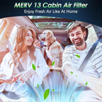 Certified MERV 13 Cabin Air Filter with Activated Carbon, CF9597A for Dodge Caravan 2001-2007, Grand Caravan 2001-2007, Chrysler Voyager 2001-2003, Town & Country 2001-2007, Pacifica 2004-2008