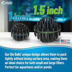 Aquatic Experts 1" Small Bio Balls for Aquariums & Small Ponds – Biological Filter Media for Canister Filters, Sumps & Wet/Dry Systems, Made in USA (250 Count + 10" x 12" Mesh Bag)