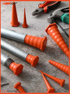 Hydraulic Oil Service Plugs Large Medium Small Sizes Multi Pack Rubber Drip Proof Hose Plugs Industrial Hydraulic Kit for Irrigation, 3 Sizes (56 Pcs,Orange)
