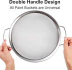 Jucoan 2 Pack Fine Mesh Paint Strainer, 11.5 Inch Stainless Steel 60 Mesh Paint Filter Fit 5 Gallon Bucket for Filter Oil, Water Based Oil Paints, Honey Funnel Filter