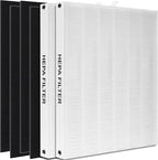 AP-1512HH True HEPA Replacement filter, Compatible with Coway Airmega AP-1512HH, AP-1512HH-FP, AP-1518R, AP-1519P, Item NO #3304899 (2 HEPA Filters + 4 Odor Pre-filters)