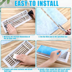 Frienda 12 x 120 Inch Merv 6 Reusable Air Vent Filter Cut to Size Electrostatic Floor Vent Filter Washable Replacement Compatible with Most Air Conditioning Furnace HVAC