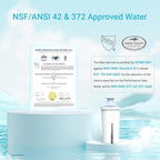 AQUA CREST Alkaline Water Filter, Intended for Brita® Pitchers and Dispensers, Everyday, UltraMax, Metro+, XL and More, NSF Certified, 2 Months, 6 Count, Mineralized Alkaline Water, Increases Water PH