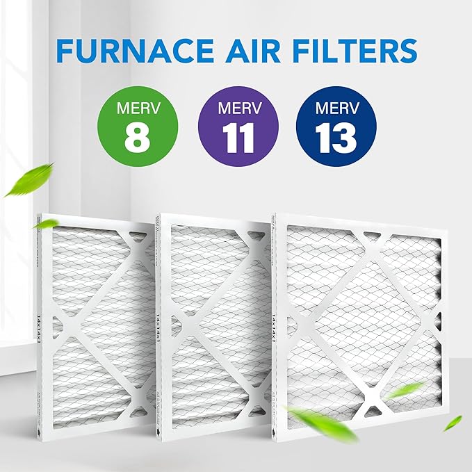 LotFancy 14x14x1 Air Filter MERV 11 4-Pack, Electrostatic Pleated AC Furnace Air Filter, Captures Dust, Smog & Pet Dander, Actual Size: 13.75"x13.75"x0.75"