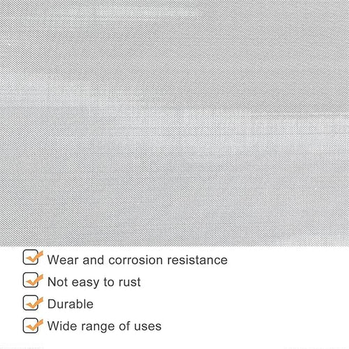 304 Stainless Steel Woven Filter Mesh Sheet 100 Mesh, Fine Metal Screen Fabric, Utility Filtration Cloth, Replacement Panel for Everyday Projects