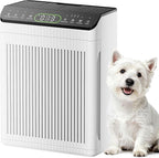 Air Purifiers for Home Large Room up to 2200sq.ft with Washable Filters, EVALIT Air Purifiers for Bedroom with Fragrance, PM 2.5 Display Air Quality Sensor for Smoke Dust Odors, White, 1Pack+3Modes