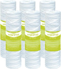 20 Micron Whole House Water Filter Cartridge, String Wound Sediment Filters for Well Water, Universal Replacement for Any 10 inch RO Unit - 10" x 2.5" Cartridges - Pack of 6