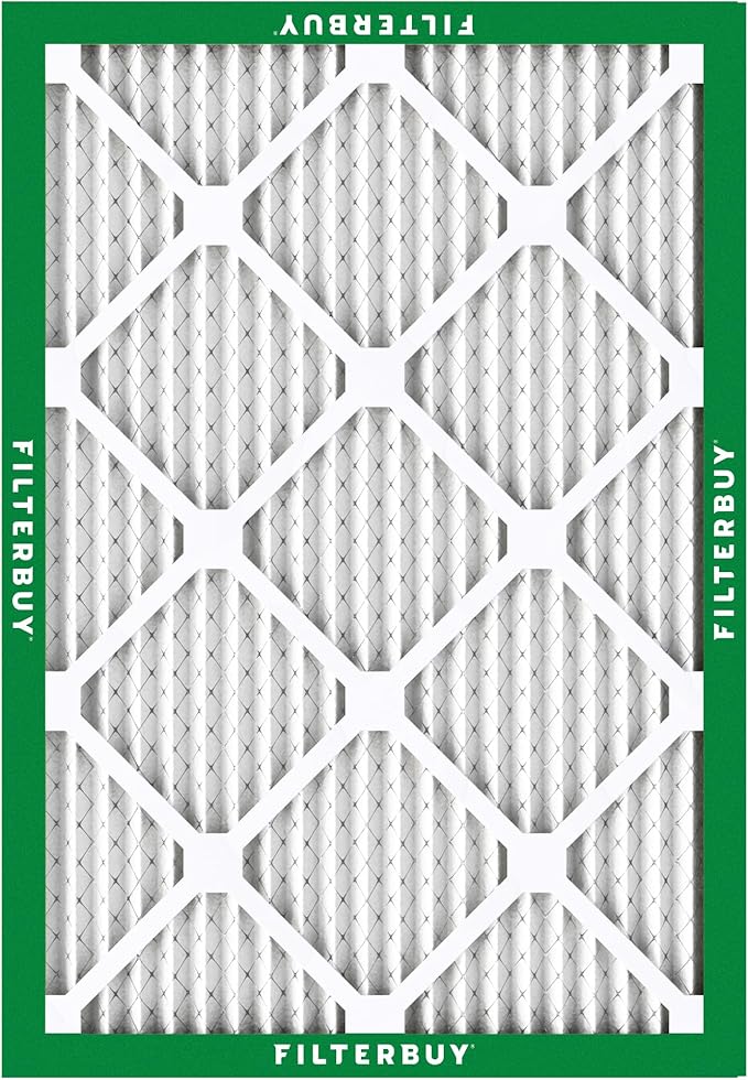 Filterbuy 18x21x1 Air Filter MERV 8 Essential Dust & Allergy Defense (4-Pack), Electrostatic Pleated HVAC AC Furnace Filters Replacement, Made in USA (Actual Size: 18.00 x 21.00 x 0.75)