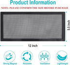 Magnetic Floor Register Vent Covers, 5.5 x 12 Inch Air Vent Filter Mesh, Sticky Magnet PVC Vent Screen Net for Wall Ceiling Floor Catches Toys Snacks Pet Hair and Pet Food 4 Pack