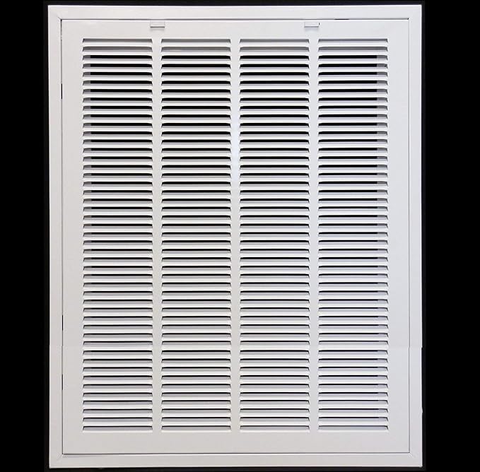 HVAC Premium 22 x 32 Duct Opening Steel Return Air Filter Grille, for 1-inch Filter, Removable Door, Flat Stamped HVAC Vent Cover Grille, Outer Dimensions 24.5 x 34.5