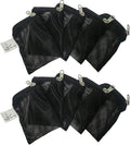 10 Pcs 3" x 4" Aquarium Filter Media Bags Small, Mini Fish Tank Media Mesh Filter Bags for Activated Carbon, Ceramic Media Rings, Mesh Reusable Bags with Zipper Black