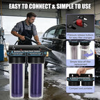 Spotless Water System for Car Wash,Deionized Water Filter with Resin,Deionized Water System for Car Wash,Portable Spot-Free Rinse Unit for RV, Motorcycle, Car,No Towel Drying,Color-Changing Resin