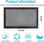 Magnetic Floor Register Vent Covers, 6 x 10 Inch Air Vent Filter Mesh, Sticky Magnet PVC Vent Screen Net for Wall Ceiling Floor Catches Toys Snacks Pet Hair and Pet Food 4 Pack