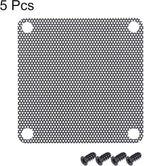 uxcell PC Dust Fan Screen with Screws for Cooling Dustproof Case Cover PVC 60mm 5pcs
